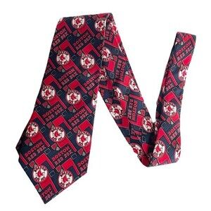 Boston Red Sox MLB 100% Silk Necktie Men’s Licensed Sports Baseball Tie
